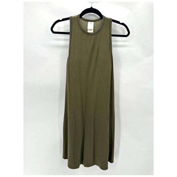SHEBIRD The Tunic Dress Tank Built In Bra Size XS Modal Green Mini A-line Active - Picture 1 of 11